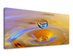 Art deco tablou pe pânză cu motivul PANORAMĂ FENG SHUI, feng shui, peisaj, hartă, natură în bej-maro nuanțe, atmosferă liniștită, potrivit pentru sufragerie – principală