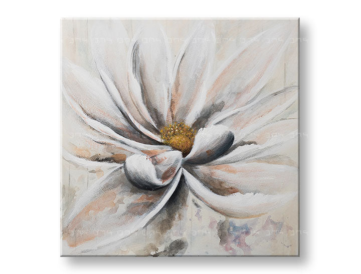 Tablou pictat manual KVET 1 parte - 100x100 cm