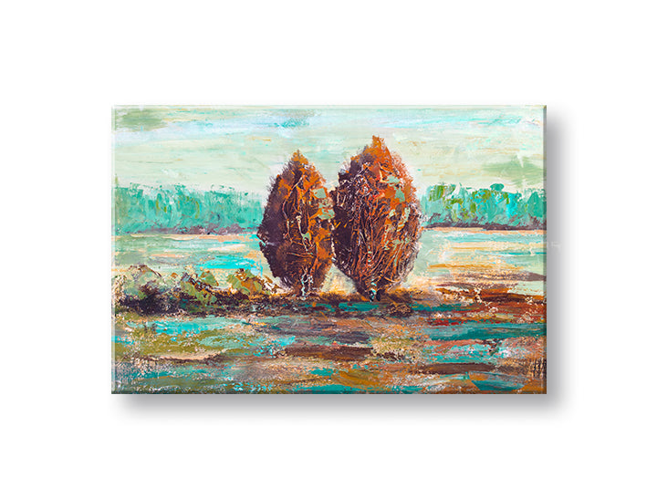 Tablou pictat manual PEISAJ 1 parte - 90x60 cm