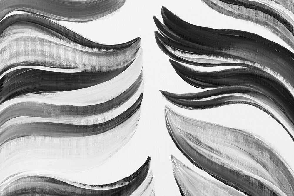 În stil scandinav tablou pe pânză cu motivul PIERKA, natură în alb-gri nuanțe, atmosferă liniștită, natură și minimalism, potrivit pentru hol – produs, vedere 5