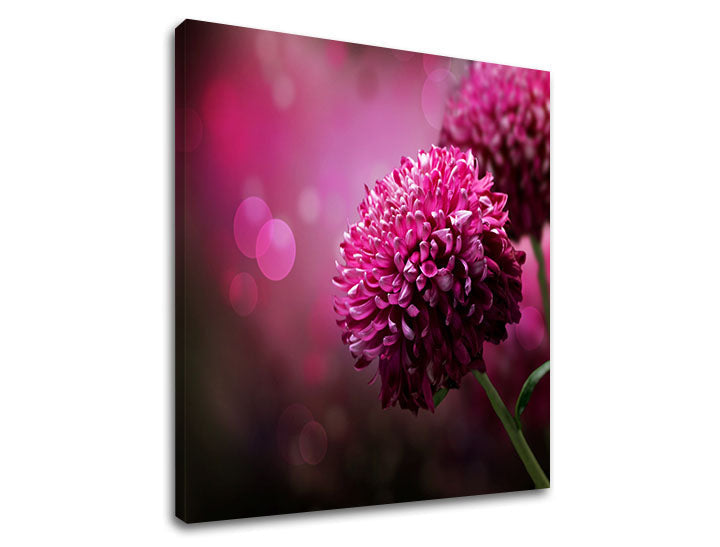 Industrial tablou pe pânză cu motivul FLORI ROZ, floare, flori, natură în violet-roz nuanțe, atmosferă romantică, natură și romantism – produs