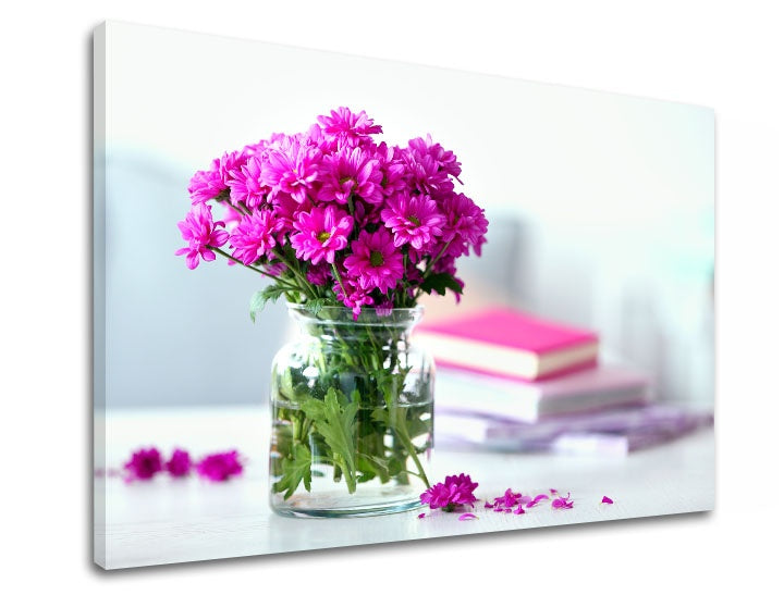 Clasic tablou cu motivul FLORI ROZ, flori, natură în alb-roz nuanțe | Tablou de perete FLORI ROZ_151-11, atmosferă de primăvară și acasă – previzualizare