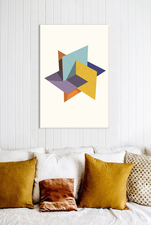 Modern tablou pe pânză cu motivul Sketch of Impossible Contrast, natură în multicolor nuanțe agățat în interiorul sufragerie, atmosferă liniștită – interior