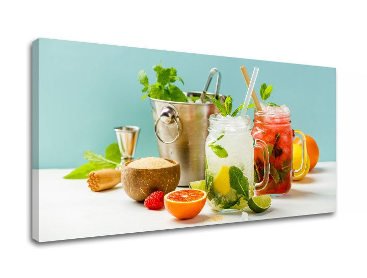 Clasic tablou cu motivul LETNÝ DRINK în verde-roșu nuanțe | Tablou de perete LETNÝ DRINK_069-11 – previzualizare