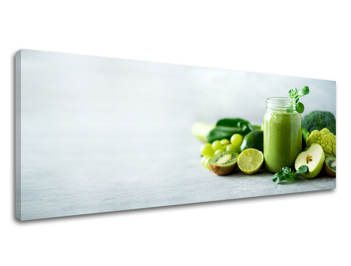 Clasic tablou pe pânză cu motivul LETNÝ DRINK, natură în gri-verde nuanțe, atmosferă proaspătă, potrivit pentru bucătărie | Tablou de perete LETNÝ DRINK_070-13 – produs