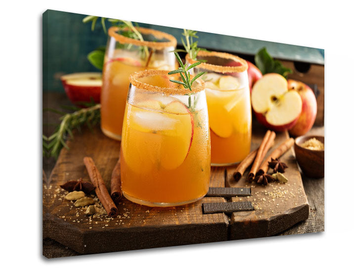 Clasic tablou pe pânză cu motivul LETNÝ DRINK în verde-roșu nuanțe, atmosferă confortabilă, potrivit pentru bucătărie | Tablou de perete LETNÝ DRINK_079-11 – produs