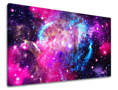 Clasic tablou cu motivul stele, galaxie, univers în alb-violet nuanțe | Tablou de perete UNIVERS, natură – previzualizare