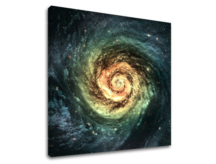 Clasic tablou cu motivul stele, univers în alb-albastru nuanțe | Tablou de perete UNIVERS, decorațiune de perete – previzualizare [XOBGA005E12]