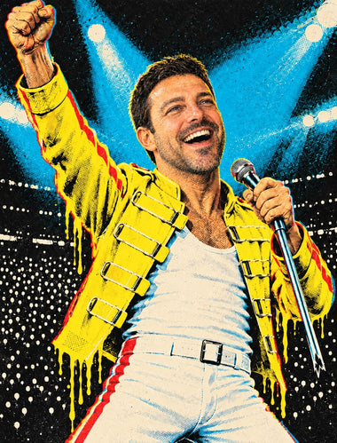 Tablou din poză ca legendă – clientul ca Freddie Mercury