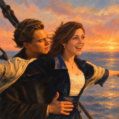 Tablou din poză ca legendă – clienta ca Rose din Titanic