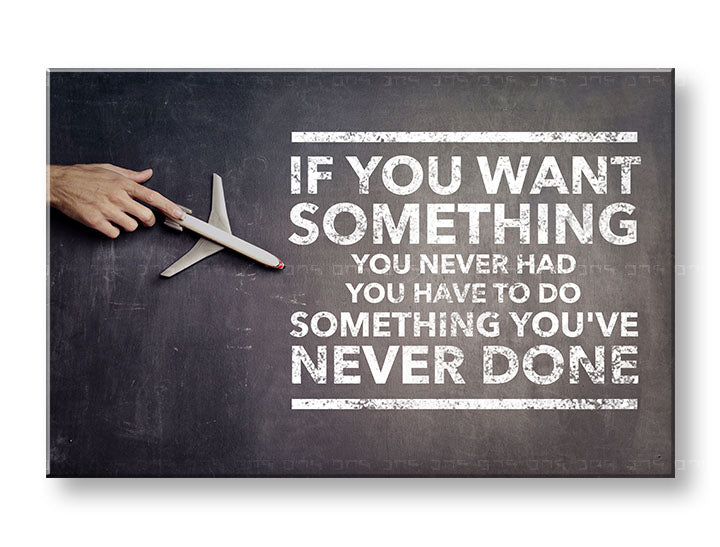 Modern tablou pe pânză cu motivul If you want something, motiv pentru copii, citat motivațional în alb-bej nuanțe, creștere și dezvoltare | Motivațional tablou de perete If you want something – principală