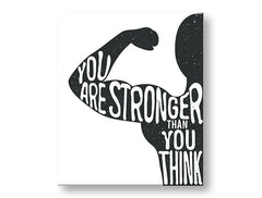 Modern tablou pe pânză cu motivul You are stronger, citat motivațional, natură în alb-negru nuanțe, forță | Motivațional tablou de perete You are stronger – principală