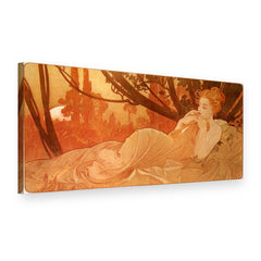 Tablou pe pânză Amurgul – Alfons Mucha, vedere 3D