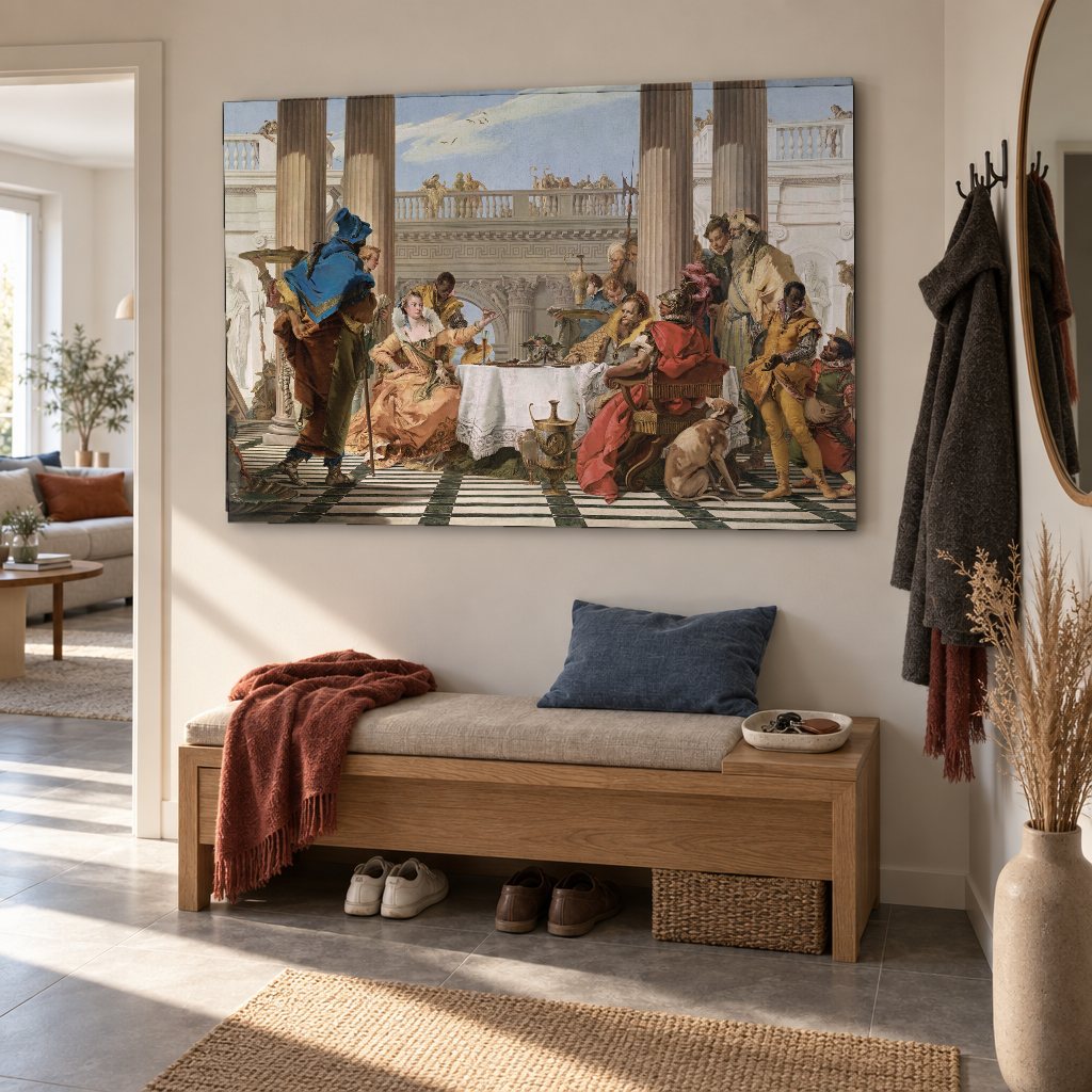 Tablou pe pânză Banchetul Cleopatrei – Giambattista Tiepolo pe hol