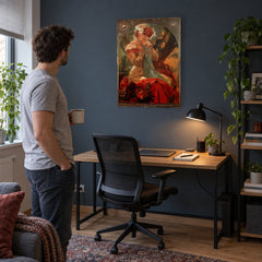 Tablou pe pânză Biscuiții Lefèvre-Utile – Alfons Mucha în birou