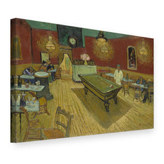 Tablou pe pânză Cafeneaua de noapte – Vincent van Gogh, vedere 3D