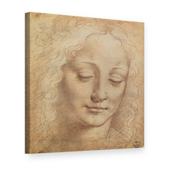 Tablou pe pânză Cap de femeie III – Leonardo da Vinci, vedere 3D