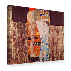 Tablou pe pânză Cele trei vârste ale femeii – Gustav Klimt, vedere 3D