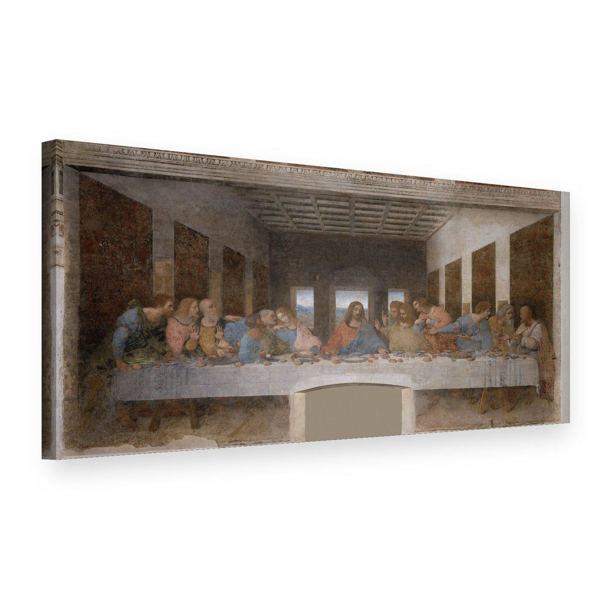 Tablou pe pânză Cina cea de Taină – Leonardo da Vinci, vedere 3D