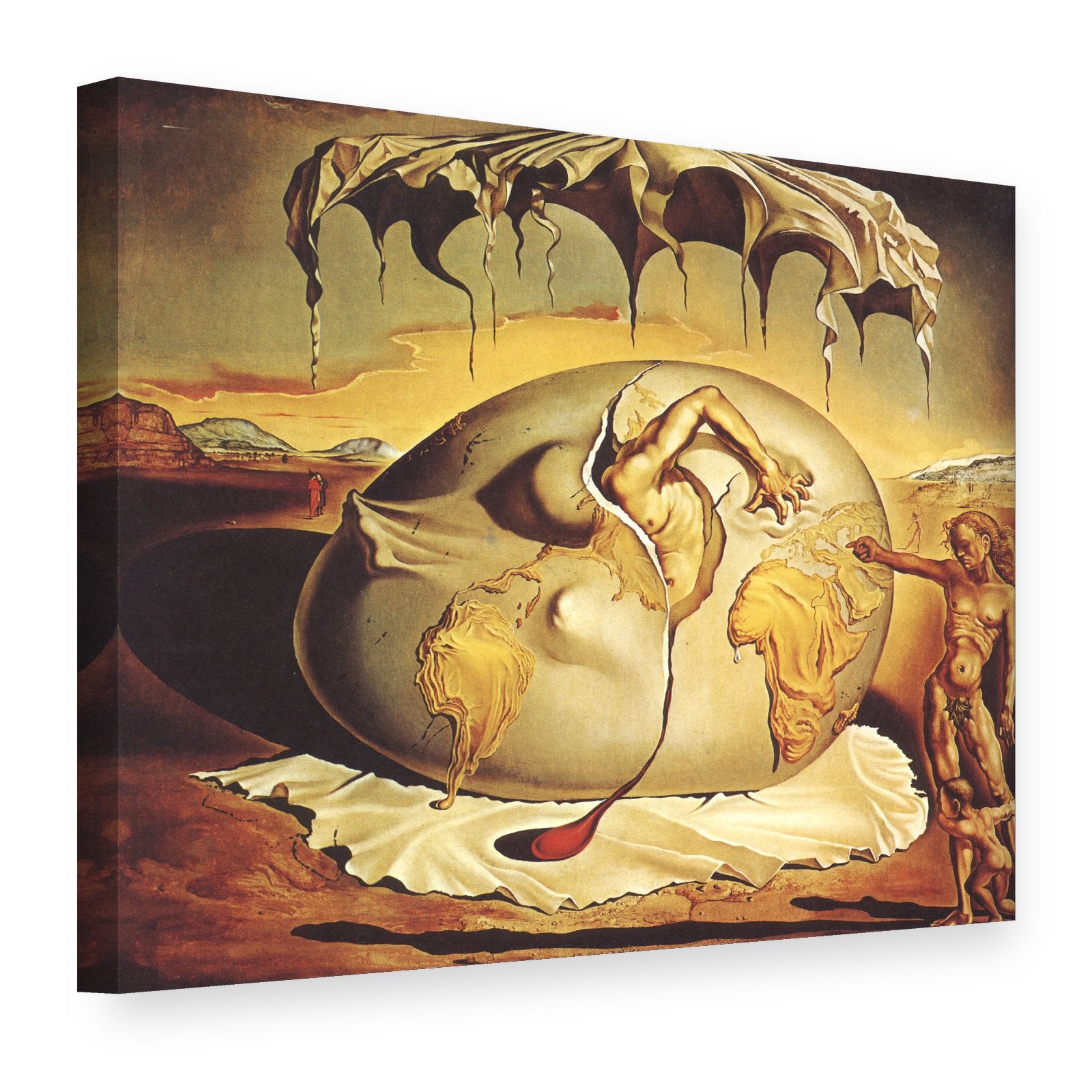 Tablou pe pânză Copil geopolitic observând nașterea omului nou – Salvador Dalí, vedere 3D
