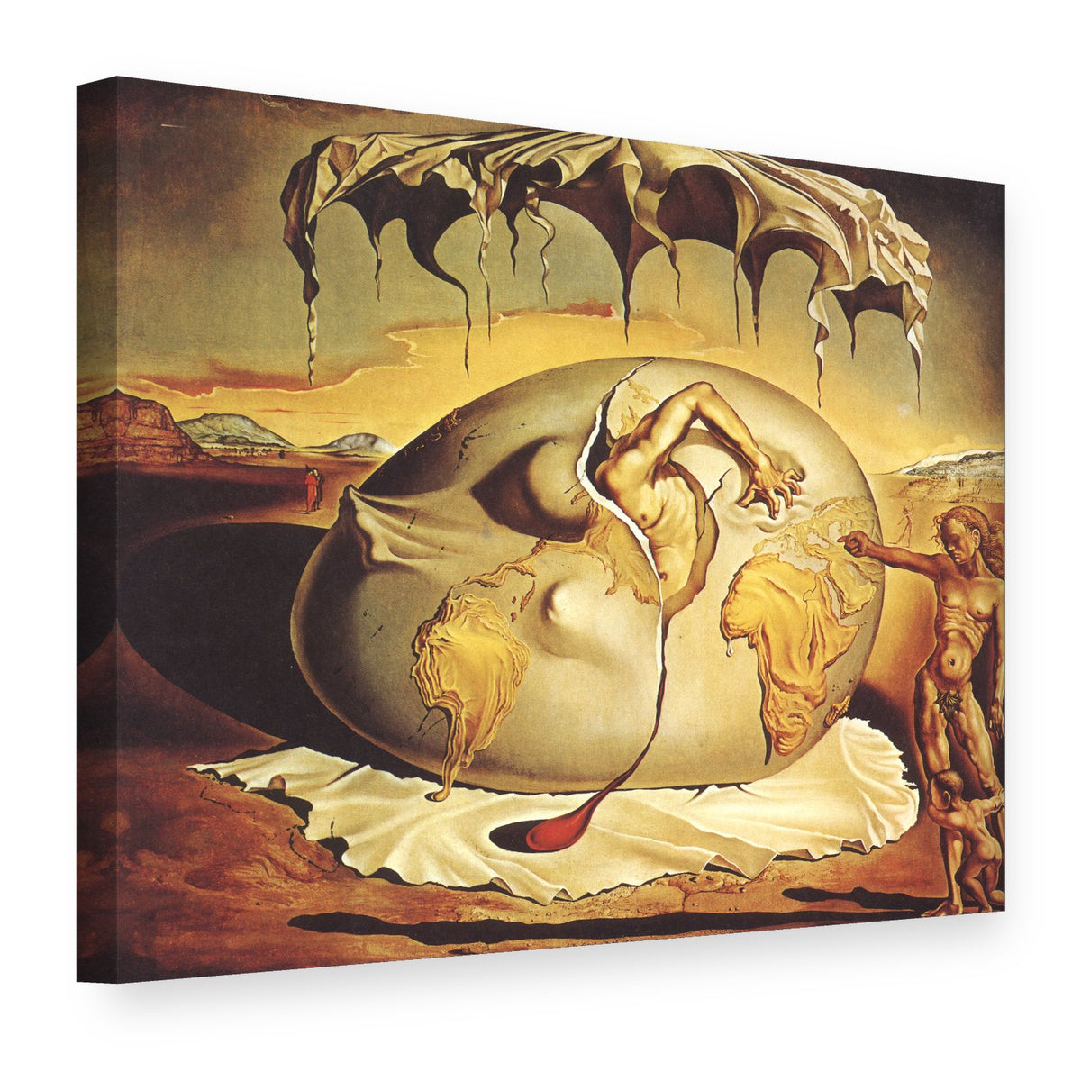 Tablou pe pânză Copil geopolitic observând nașterea omului nou – Salvador Dalí, vedere 3D