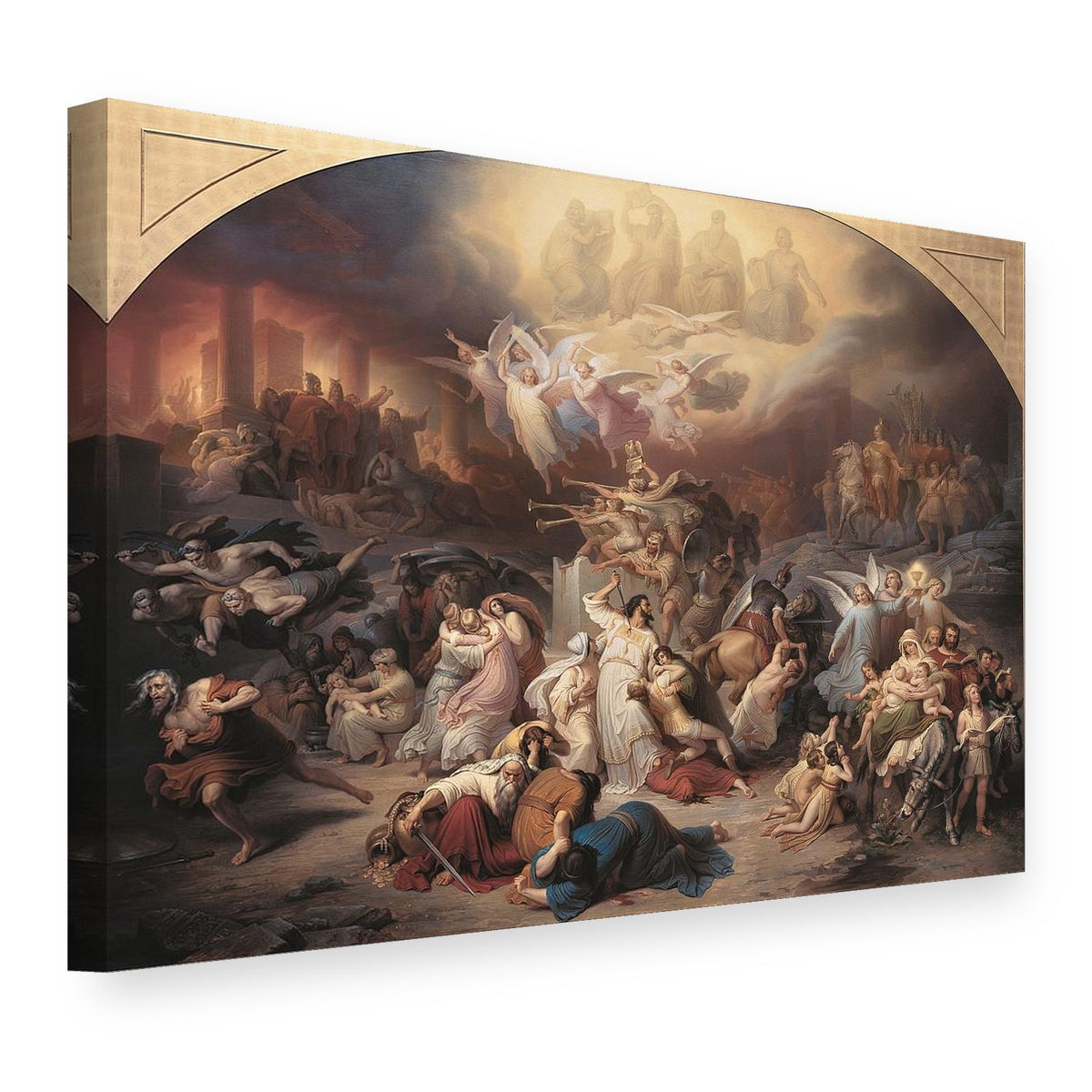 Tablou pe pânză Distrugerea Ierusalimului de către Titus – Wilhelm von Kaulbach, vedere 3D
