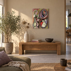 Tablou pe pânză Fată în fața oglinzii – Pablo Picasso în living