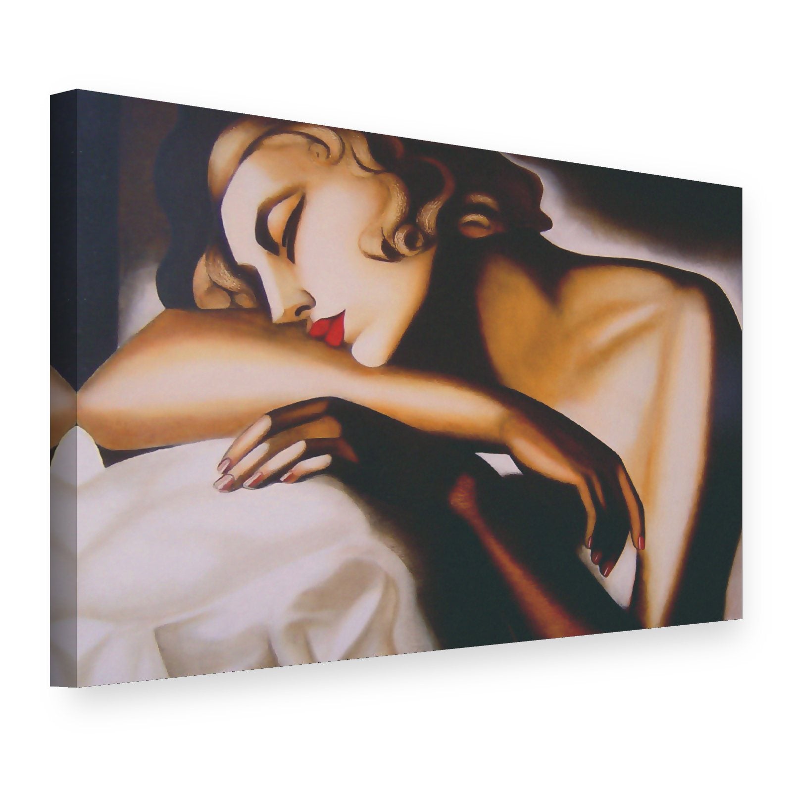 Tablou pe pânză Femeie dormind – Tamara de Lempicka, vedere 3D