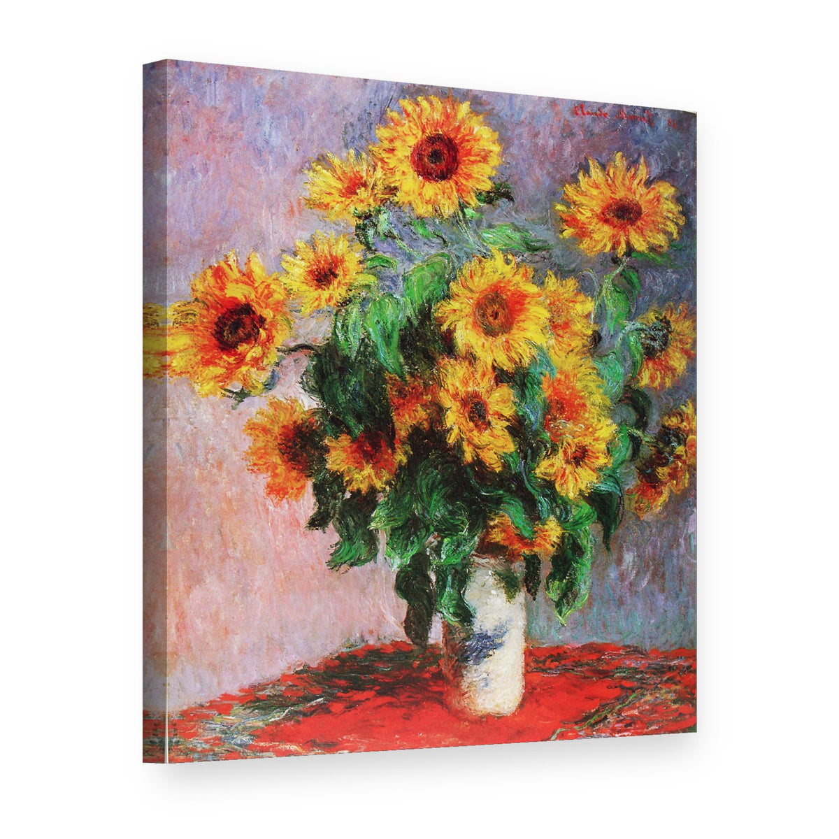 Tablou pe pânză Floarea-soarelui – Claude Monet, vedere 3D