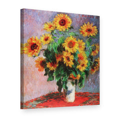Tablou pe pânză Floarea-soarelui – Claude Monet, vedere 3D