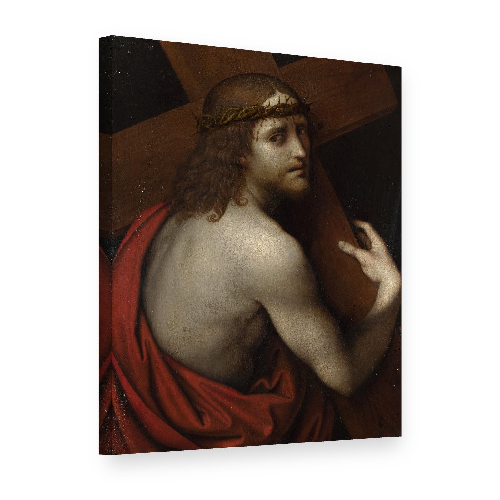 Tablou pe pânză Hristos purtând crucea – Giampietrino, vedere 3D