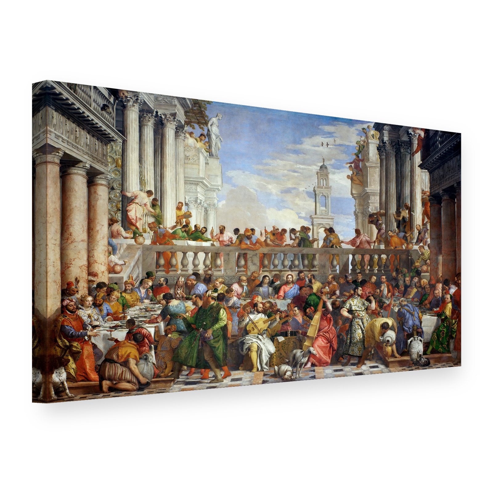 Tablou pe pânză Nunta din Cana Galileii – Paolo Veronese, vedere 3D