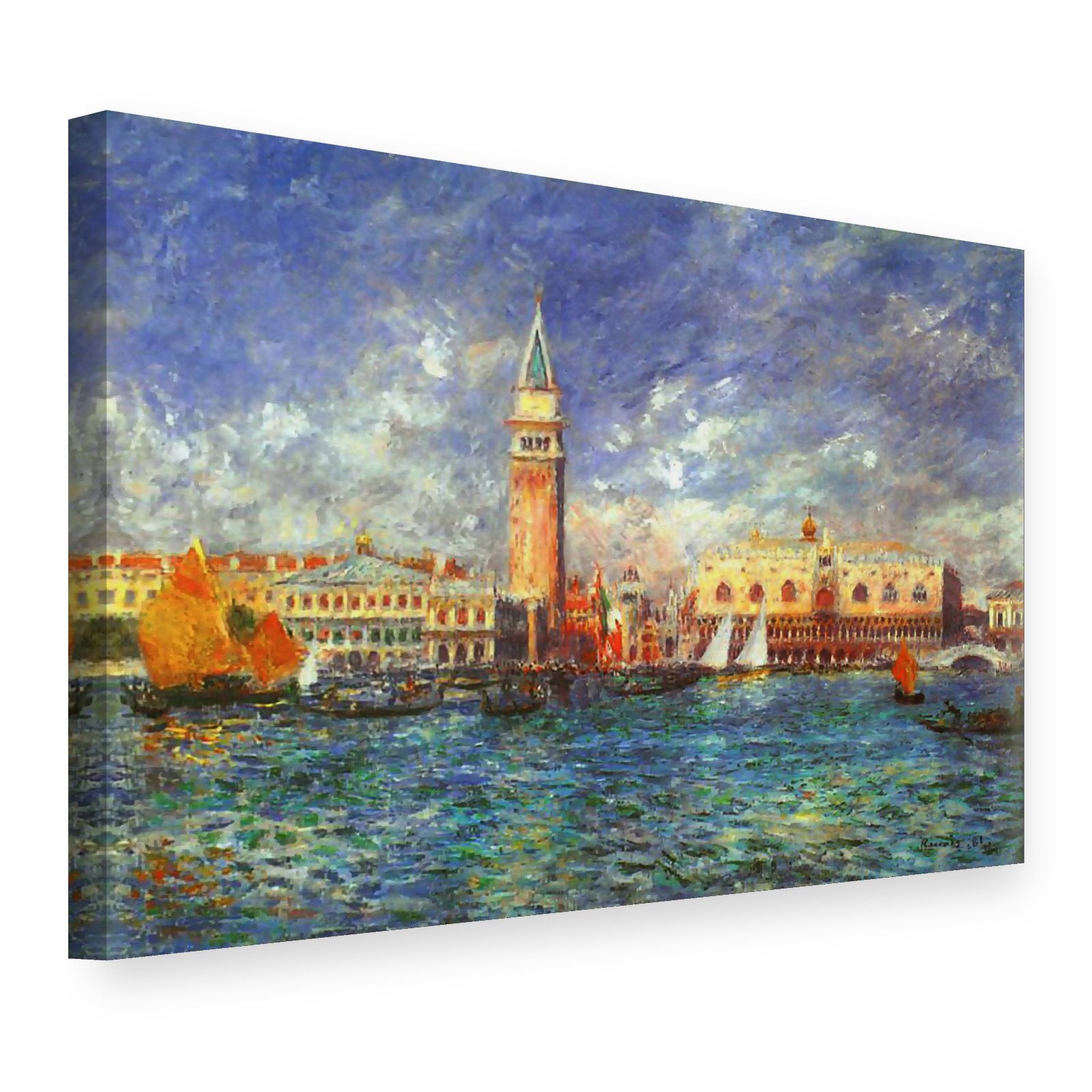 Tablou pe pânză Palatul Dogilor din Veneția – Pierre-Auguste Renoir, vedere 3D
