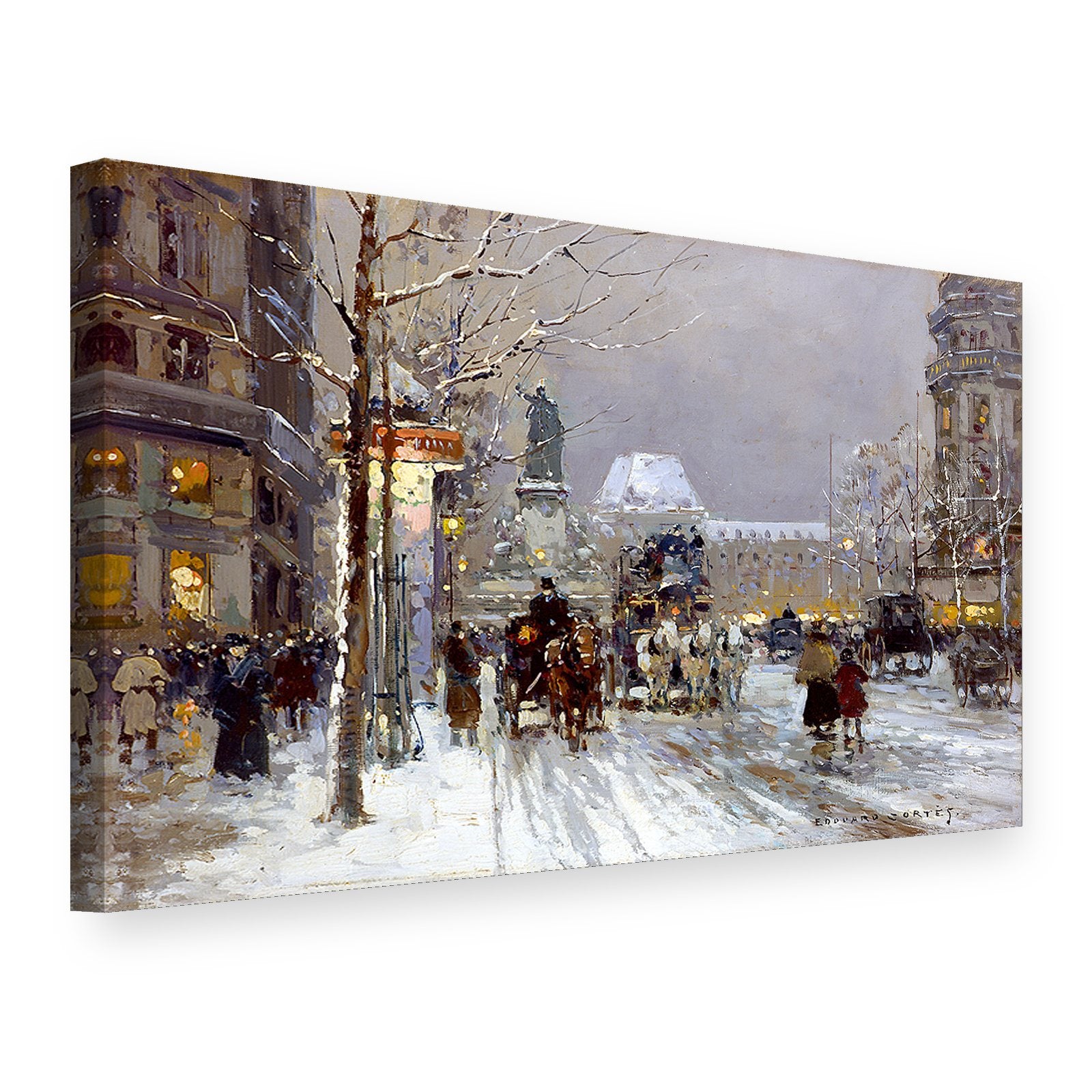 Tablou pe pânză Piața Republicii din Paris – Édouard Cortès, vedere 3D