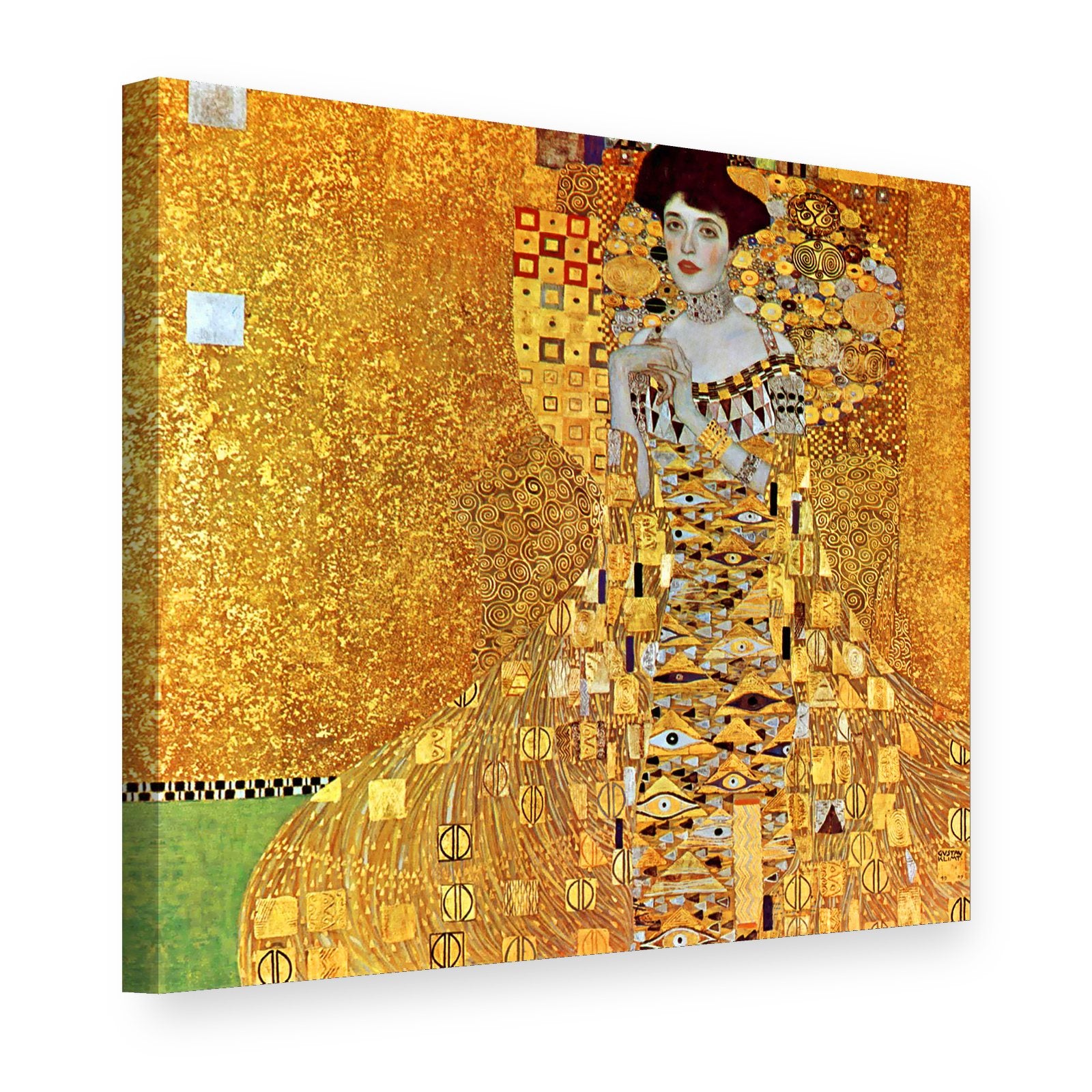 Tablou pe pânză Portretul Adelei Bloch-Bauer – Gustav Klimt, vedere 3D