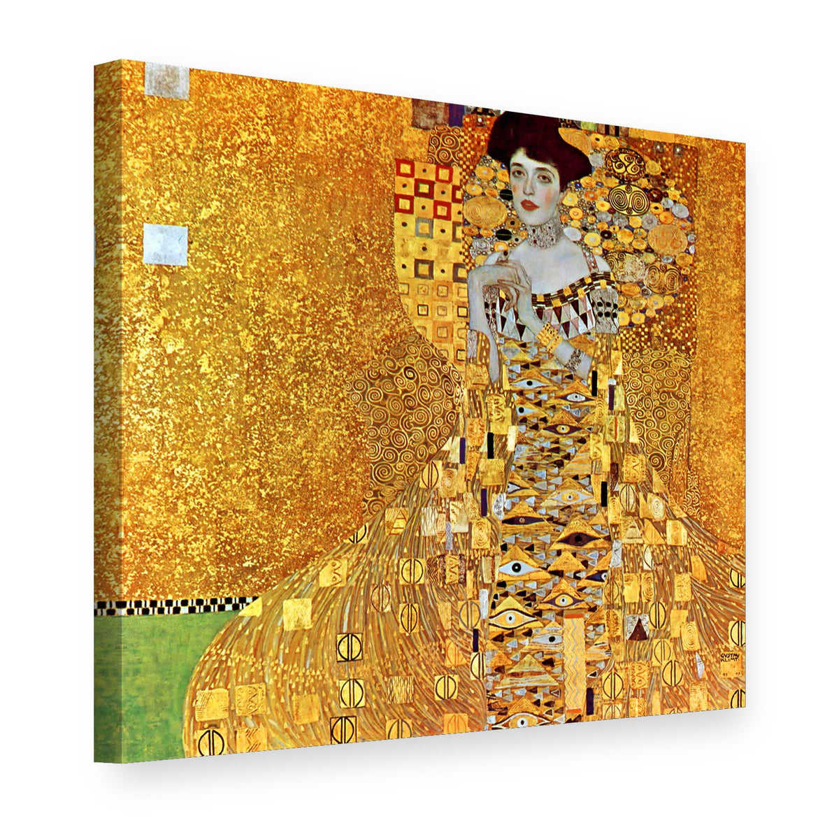 Tablou pe pânză Portretul Adelei Bloch-Bauer – Gustav Klimt, vedere 3D