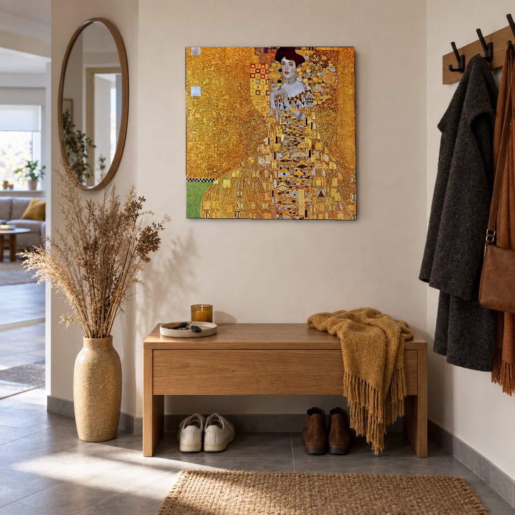 Tablou pe pânză Portretul Adelei Bloch-Bauer – Gustav Klimt pe hol