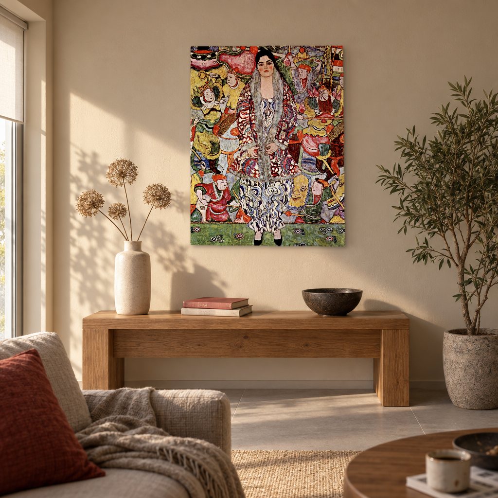 Tablou pe pânză Portretul Friederikei Maria Beer – Gustav Klimt în living