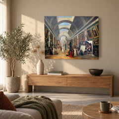 Tablou pe pânză Proiect pentru Marea Galerie de la Louvre – Hubert Robert în living