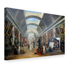 Tablou pe pânză Proiect pentru Marea Galerie de la Luvru – Hubert Robert, vedere 3D