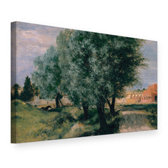 Tablou pe pânză Șantier cu sălcii – Adolph Menzel, vedere 3D