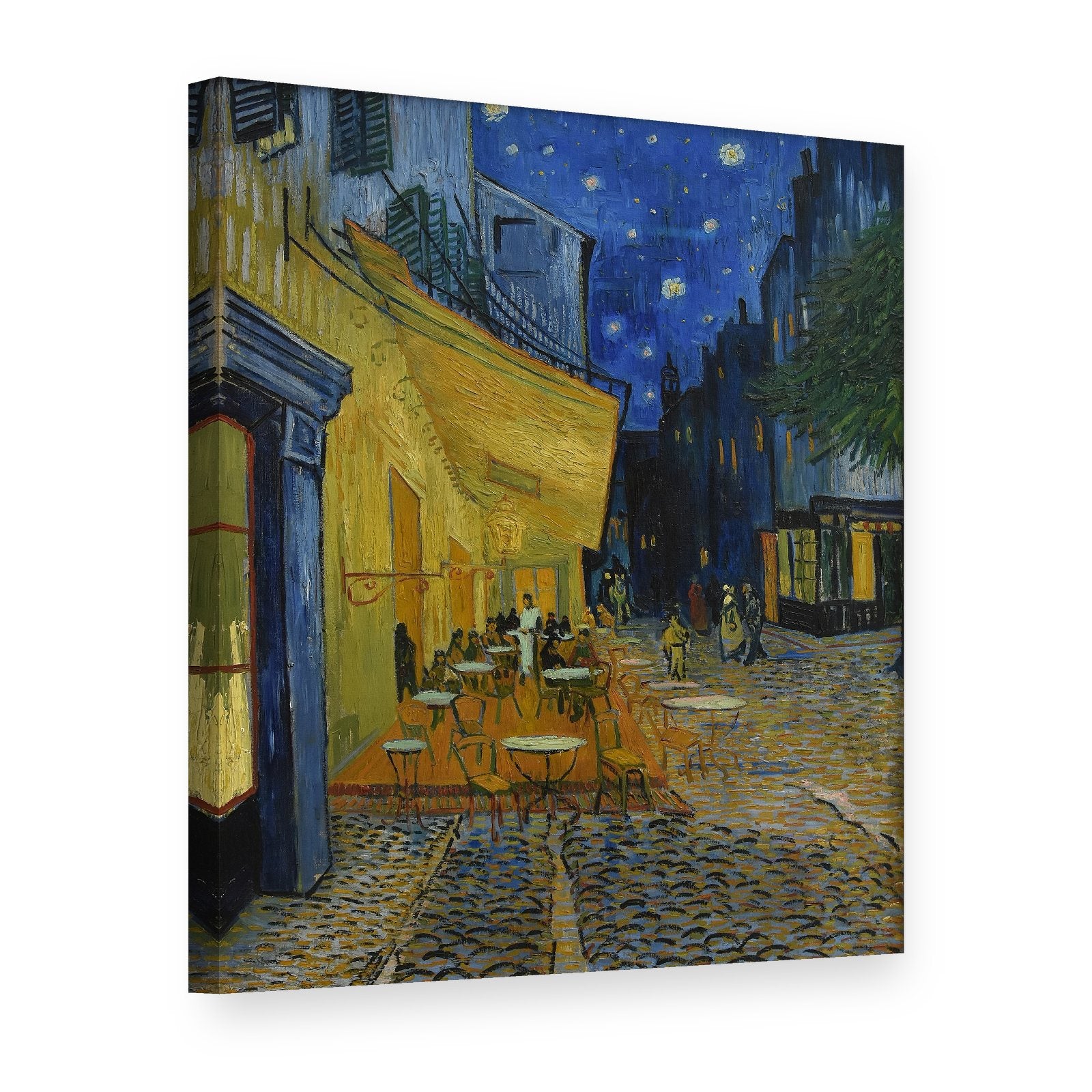 Tablou pe pânză Terasă de cafenea noaptea – Vincent van Gogh, vedere 3D