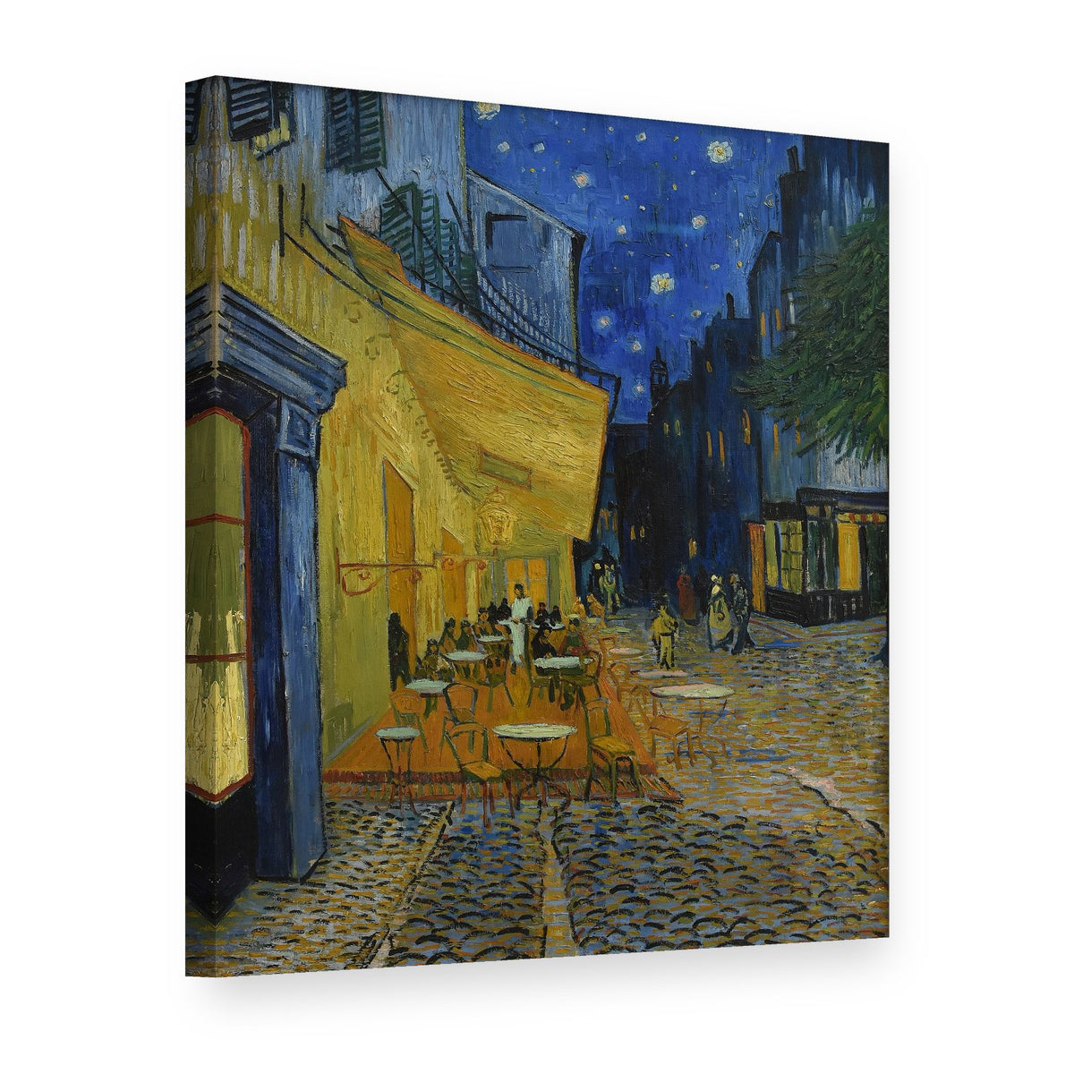 Tablou pe pânză Terasă de cafenea noaptea – Vincent van Gogh, vedere 3D