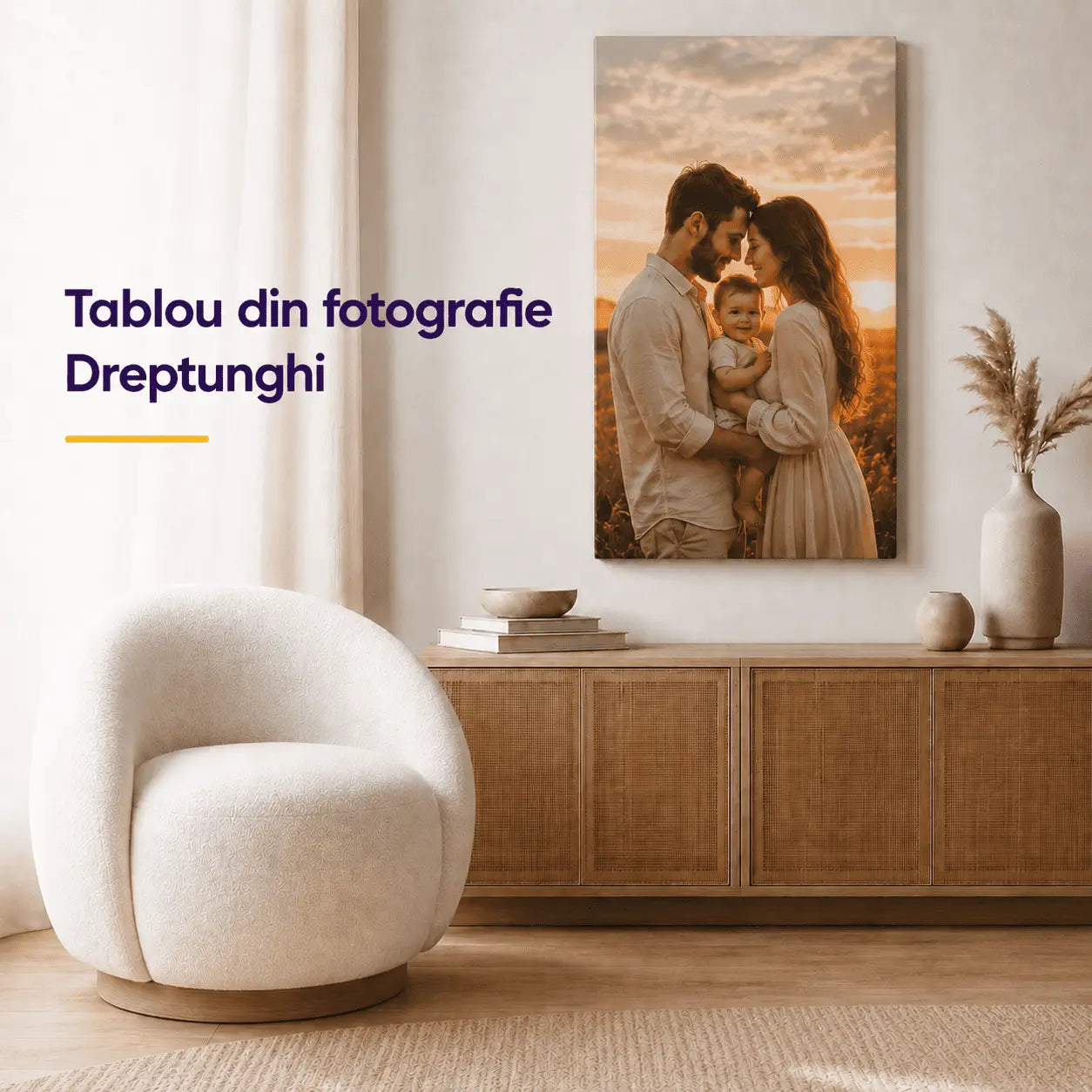 Tablou personalizat pe pânză – dreptunghi, fotografie pe canvas pentru sufragerie