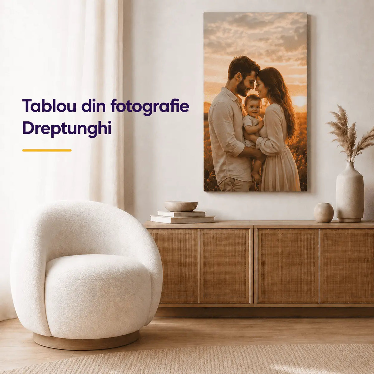 Tablou personalizat pe pânză – dreptunghi, fotografie pe canvas pentru sufragerie