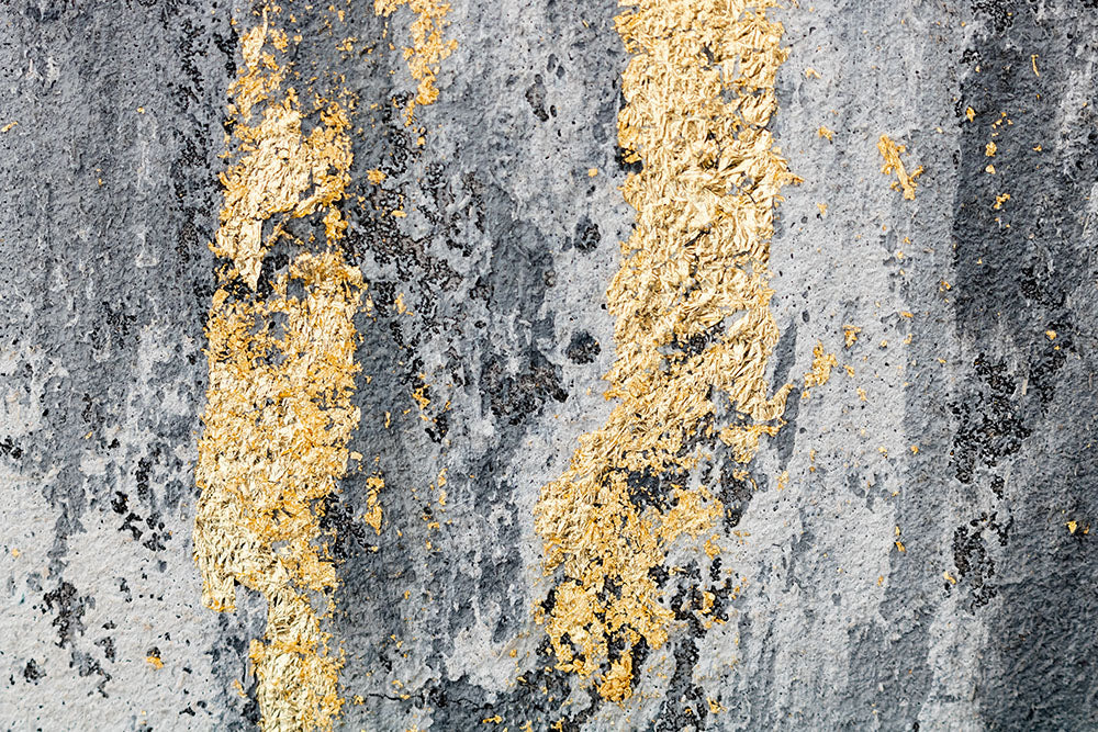 Pictat manual tablou pe pânză cu motivul pădure în alb-gri nuanțe, atmosferă elegantă, natură și minimalism, potrivit pentru birou | Tablou pictat de perete ABSTRACT – produs, vedere 3