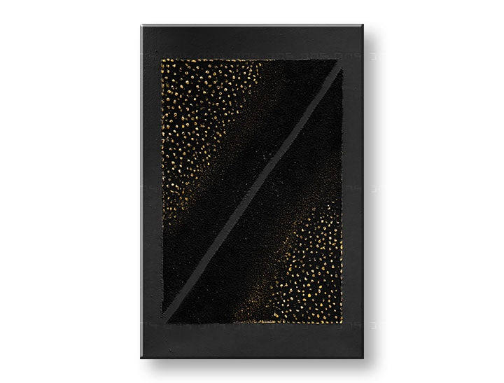 Pictat manual tablou cu motivul textură abstractă în auriu-negru nuanțe | Tablou pictat de perete ABSTRACT, impresie de lux – previzualizare