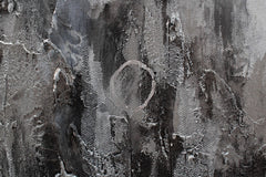 Pictat manual tablou pe pânză în alb-bej nuanțe, atmosferă liniștită, natură și minimalism, potrivit pentru hol | Tablou pictat de perete ABSTRACT – produs