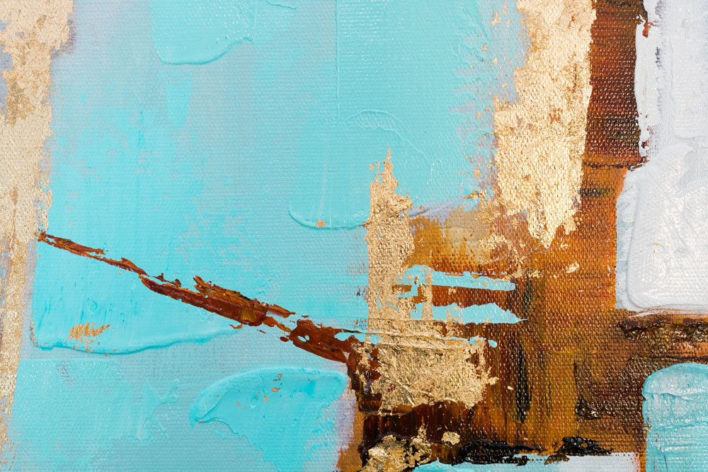 Pictat manual tablou pe pânză în alb-bej nuanțe, atmosferă liniștită, eleganță, potrivit pentru birou | Tablou pictat de perete ABSTRACT – produs