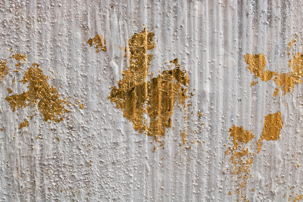 Pictat manual tablou pe pânză cu motivul ceață ușoară în alb-albastru nuanțe, atmosferă liniștită, natură și minimalism, potrivit pentru birou | Tablou pictat de perete ABSTRACT – produs